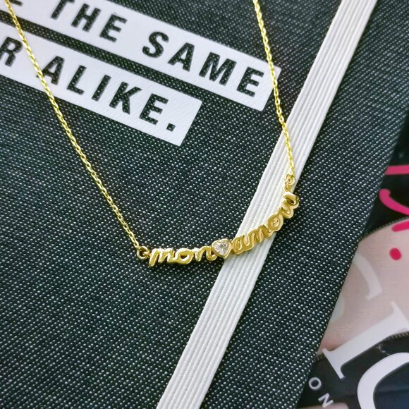 Kate Spade Jewelry - New Kate Spade True Love Mon Amour necklace Gold